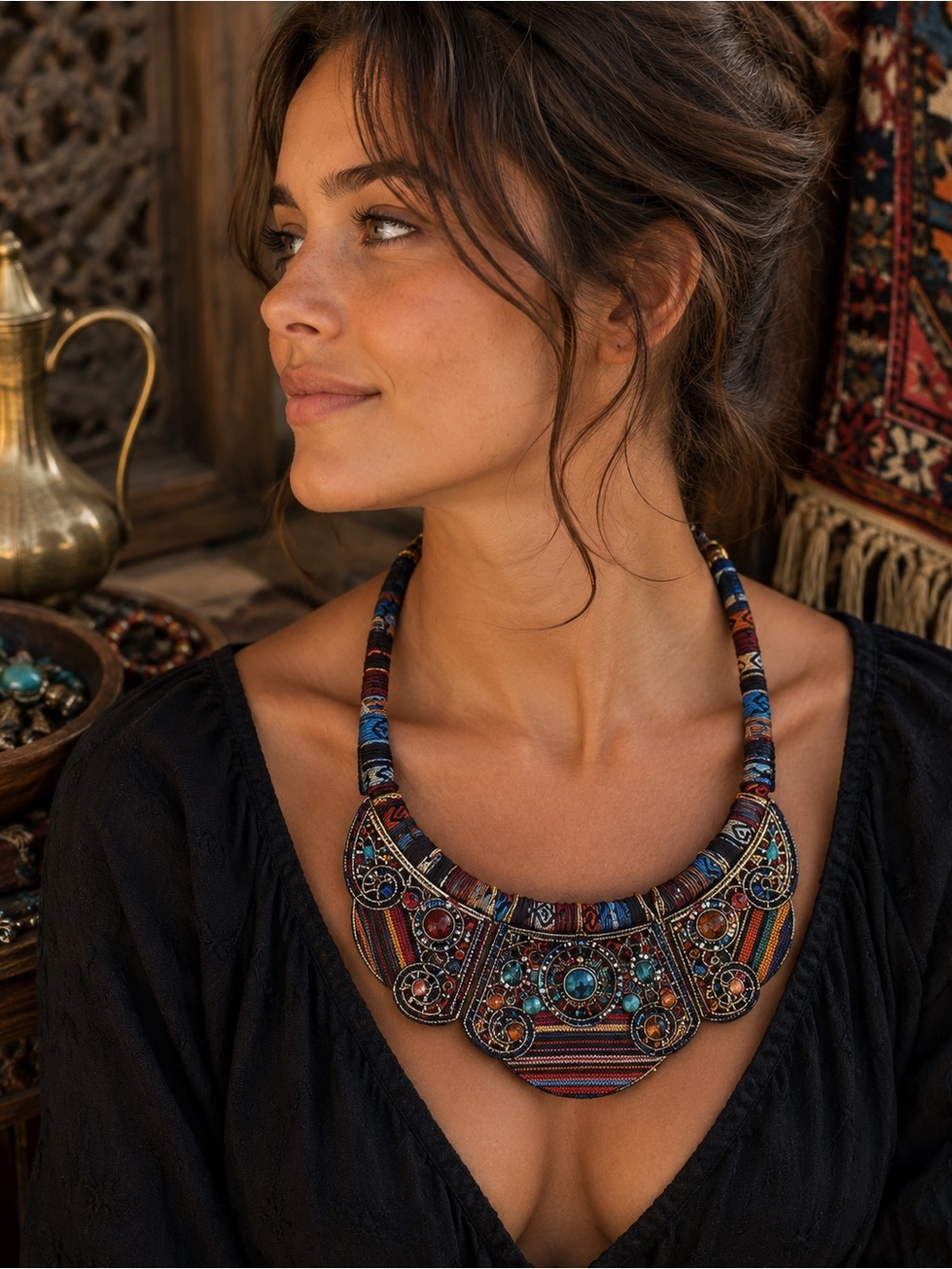Multicolor Bohemian Necklace-New